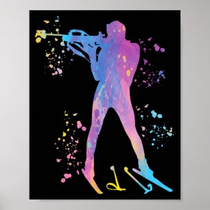 Biathlet Langlauf Biathlon Poster