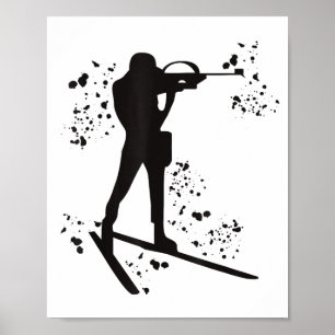 Biathlet nordischer Skisport Biathlon Poster