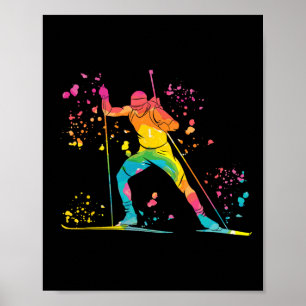 Biathlet Skilanglauf Biathlon 13 Poster