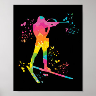 Biathlet Skilanglauf Biathlon 16  Poster