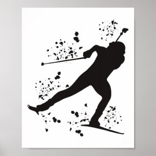 Biathlet Skilanglauf Biathlon 8 Poster