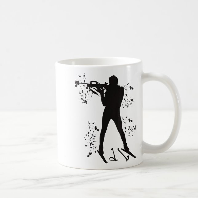 Biathlet Skilanglauf Biathlon  Kaffeetasse (Rechts)