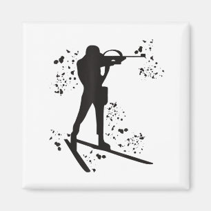 Biathlet Skilanglauf Biathlon Magnet