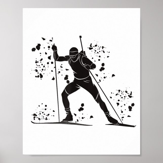 Biathlet Skilanglauf Biathlon  Poster (Vorne)