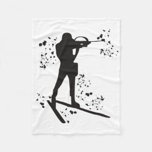 Biathlete Nordic Ski Biathlon 10 Fleecedecke