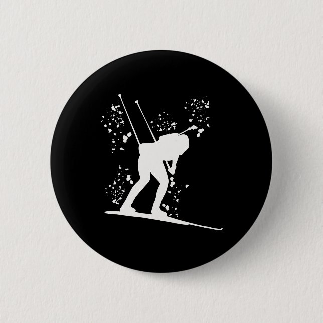 Biathlete Nordic Ski Biathlon 28 Button (Vorderseite)