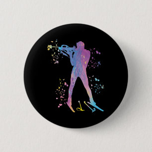 Biathlete Nordic Ski Biathlon 3 Button