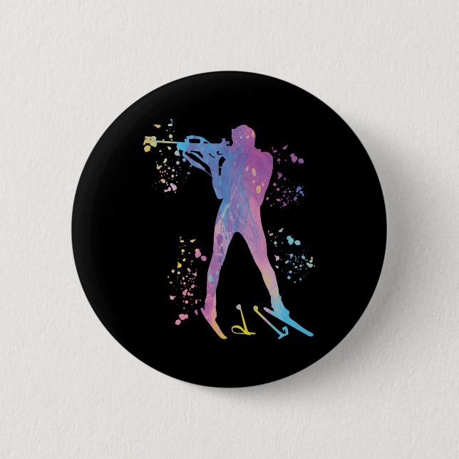 Biathlete Nordic Ski Biathlon 3 Button (Vorderseite)