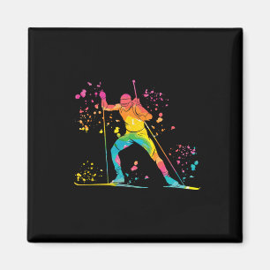 Biathlete Nordic Ski Biathlon 9 Magnet
