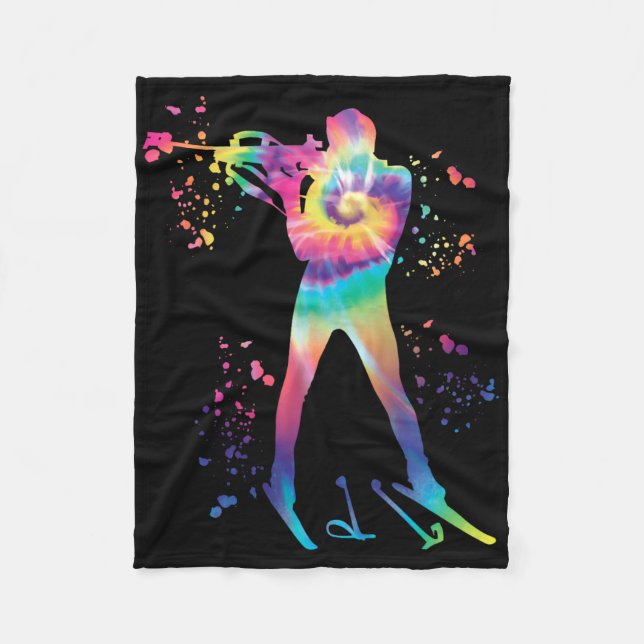 Biathlete Nordic Ski Biathlon Fleecedecke (Vorderseite)