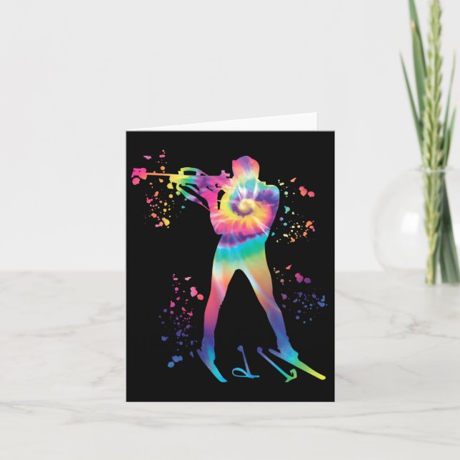 Biathlete Nordic Ski Biathlon Karte (Vorderseite)