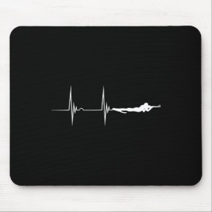 Biathlete Shooting Sport Heartbeat Ekg Pulsbiath Mousepad