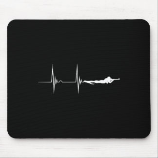 Biathlete Shooting Sport Heartbeat Ekg Pulsbiath Mousepad