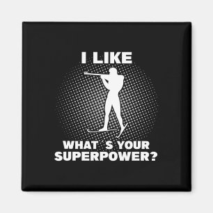 Biathlete Superpower - Cooler Wintersport - I Lieb Magnet