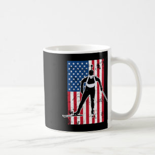 Biathlon American Flag 2 US-Geschenk - Biathlon Te Kaffeetasse