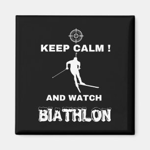 Biathlon Behalte Ruhe und sieht Biathlon Cross Cou Magnet