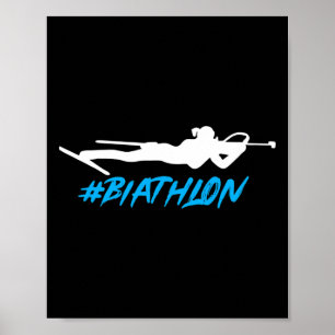 Biathlon Biathlete Langlaufloipen Zielort Poster
