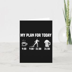 Biathlon Biathlete Plan Heute Kaffee Bier Skifahre Karte