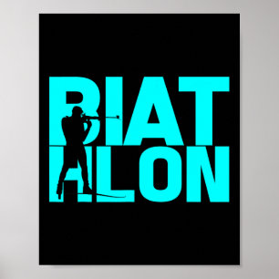 Biathlon Biathlete Skifahren für Männer Frauen K Poster