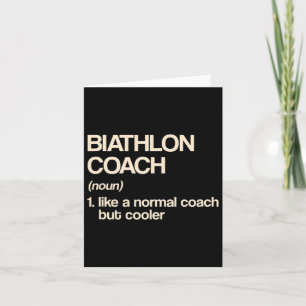 Biathlon Coach Definition Funny Biathlete Spaß Karte