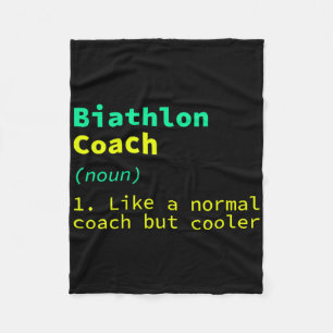 Biathlon Coach Definition Sonniges Biathlete Spaß Fleecedecke