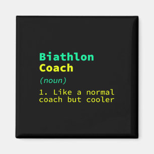 Biathlon Coach Definition Sonniges Biathlete Spaß Magnet