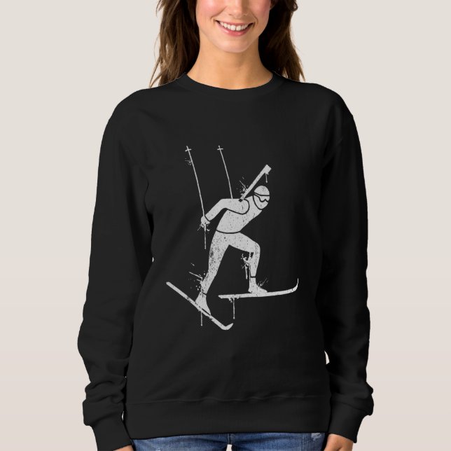 Biathlon Colorful Winter Sports Biathlete Cross Co Sweatshirt (Vorderseite)