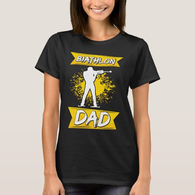 Biathlon Dad  Winter Sports Biathlete Father Mount T-Shirt (Vorderseite)