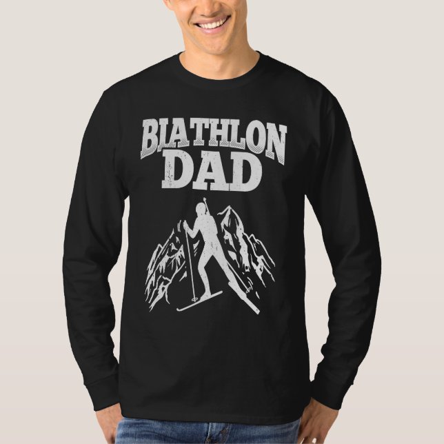 Biathlon Dad Winter Sports Snow Biathlete Cross Co T-Shirt (Vorderseite)