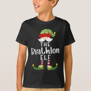 Biathlon Elf Gruppe Weihnachten Funny Pajama Party T-Shirt