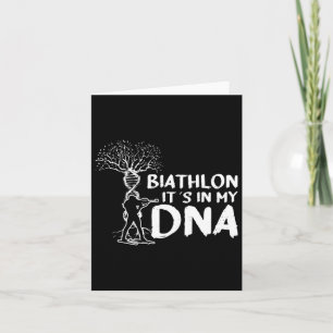 Biathlon Es ist in meinem DNA Motiv für einen Biat Karte