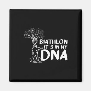 Biathlon Es ist in meinem DNA Motiv für einen Biat Magnet