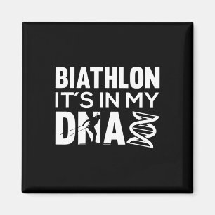 Biathlon Es ist in meinem DNA Motiv für einen Biat Magnet