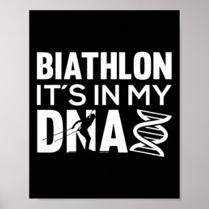 Biathlon Es ist in meinem DNA Motiv für einen Biat Poster