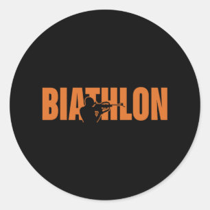 Biathlon Funny Biathlon Wandern im Val Piora Runder Aufkleber
