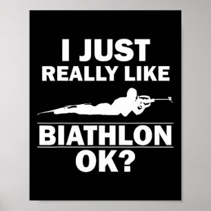 Biathlon Funny Pagnale Lage Biathlete Shows S Poster