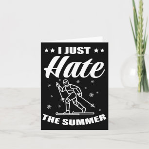 Biathlon Ich hasse den Sommer Langlauf Skifahrer Karte