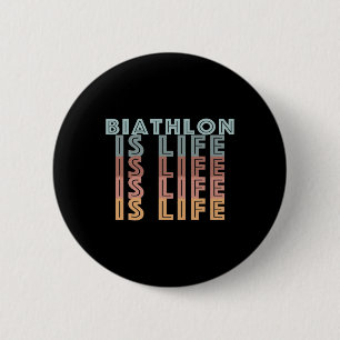 Biathlon ist das Retro-Farbwort Button