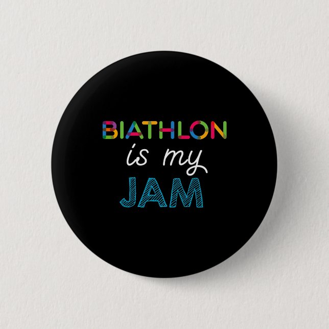 Biathlon ist mein Biathlon-Design Button (Vorderseite)