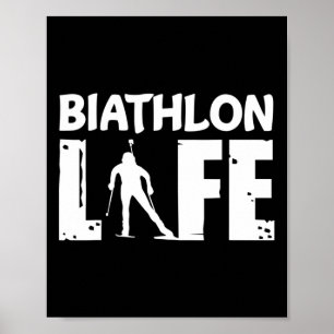 Biathlon Leben für Biathleten Skifahren Poster