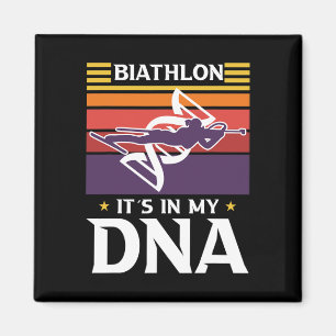 Biathlon liegt in meiner DNA Motiv für einen Biath Magnet