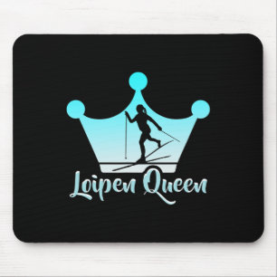 Biathlon Loipen Queen Cross Country Skier Mousepad