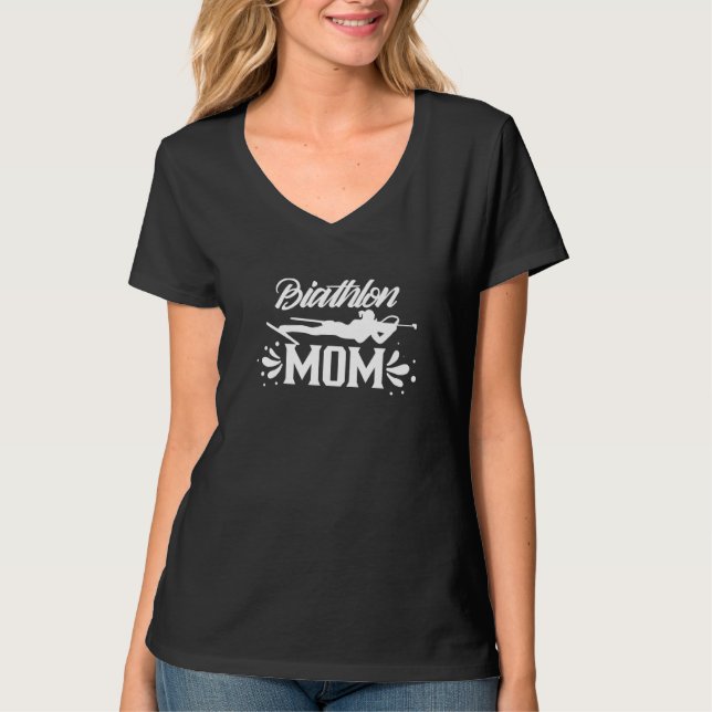 Biathlon Mom Biathlons Biathlete Sports Mother Mom T-Shirt (Vorderseite)
