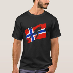 Biathlon Norwegen Flag Norweigan Cross Country Ski T-Shirt