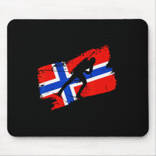 Biathlon Norwegen Flagge Norwegischer Skilanglauf Mousepad