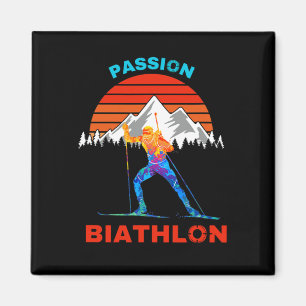 Biathlon Pion Unterstützer Langlaufski und Magnet