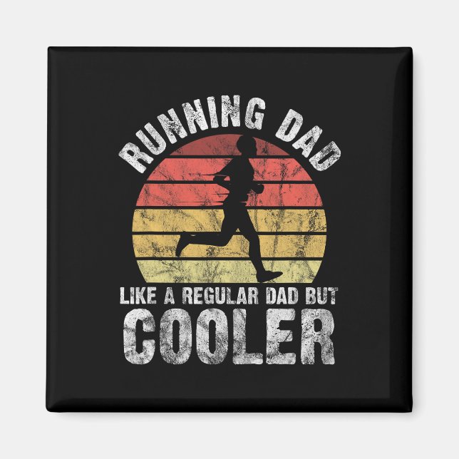 Biathlon Runner Marathon Running Vater Vatertag Magnet (Vorne)
