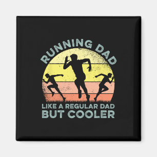 Biathlon Runner Marathon Running Vater Vatertag Magnet