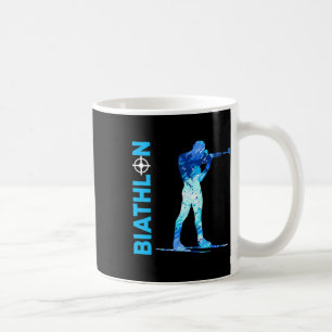 Biathlon Schießen und Skifahren Wintersport Kaffeetasse