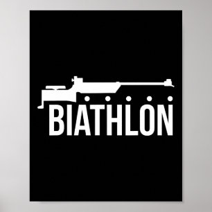 Biathlon Shooting Gun Skifahren Biathlete Poster